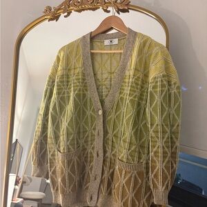 Missoni Diamond Pattern Yellow and Brown Cardigan